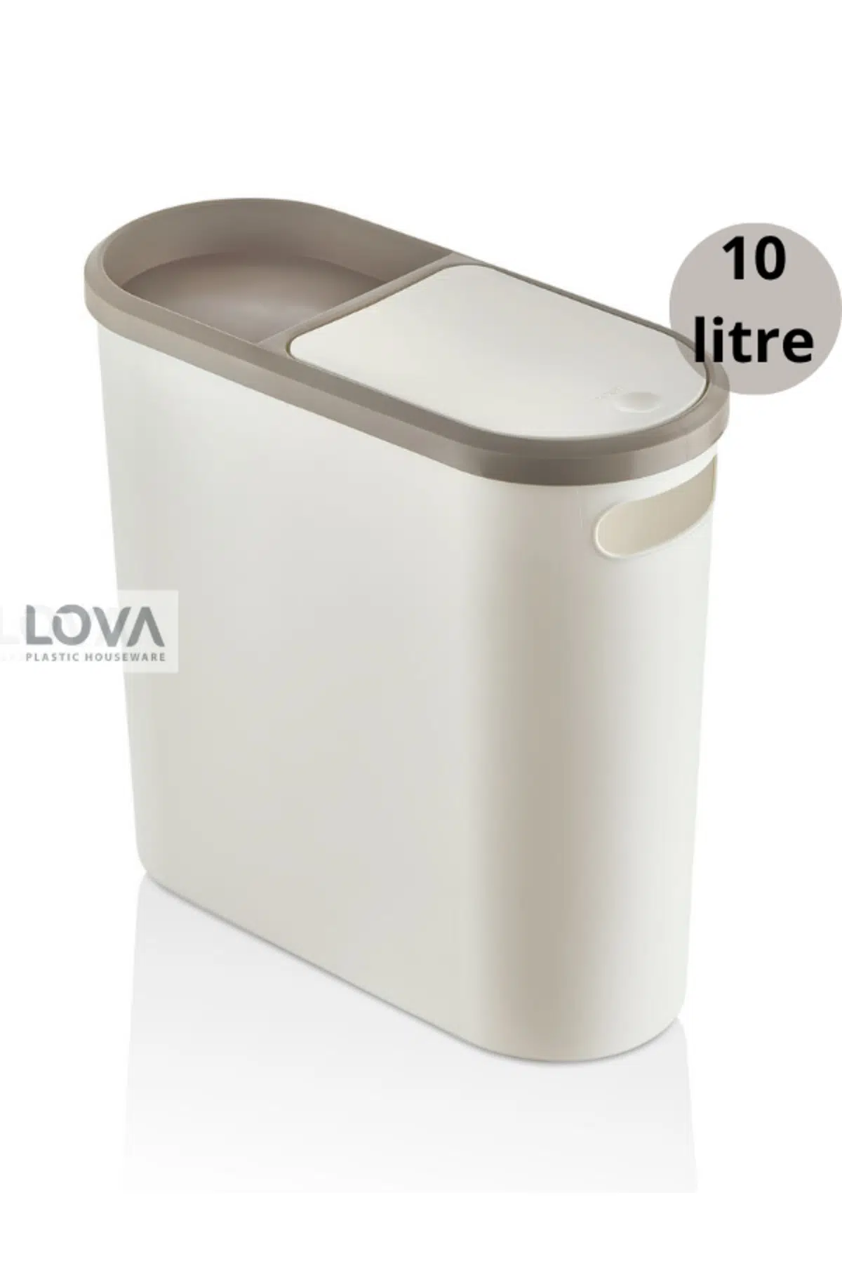 10 lt Kups Banyo,Ofis,Mutfak Çöp Kovası (KREM)