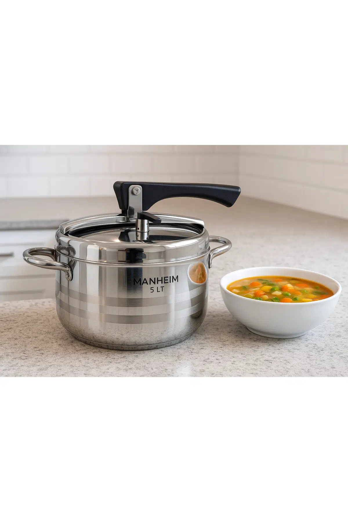 5 Litre Paslanmaz Çelik Düdüklü Tencere