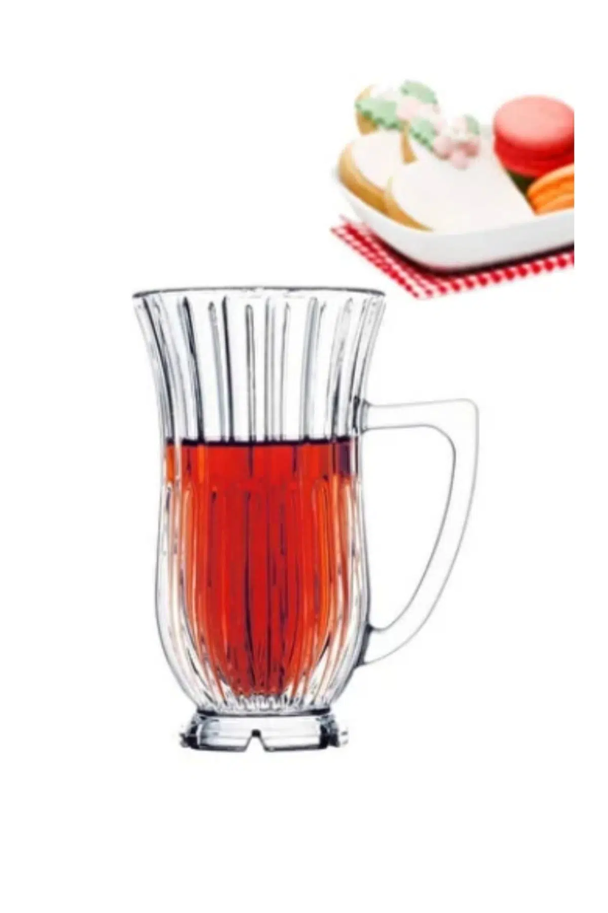 68001 Glamour Kulplu Cam Kupa 155cc 2 Li