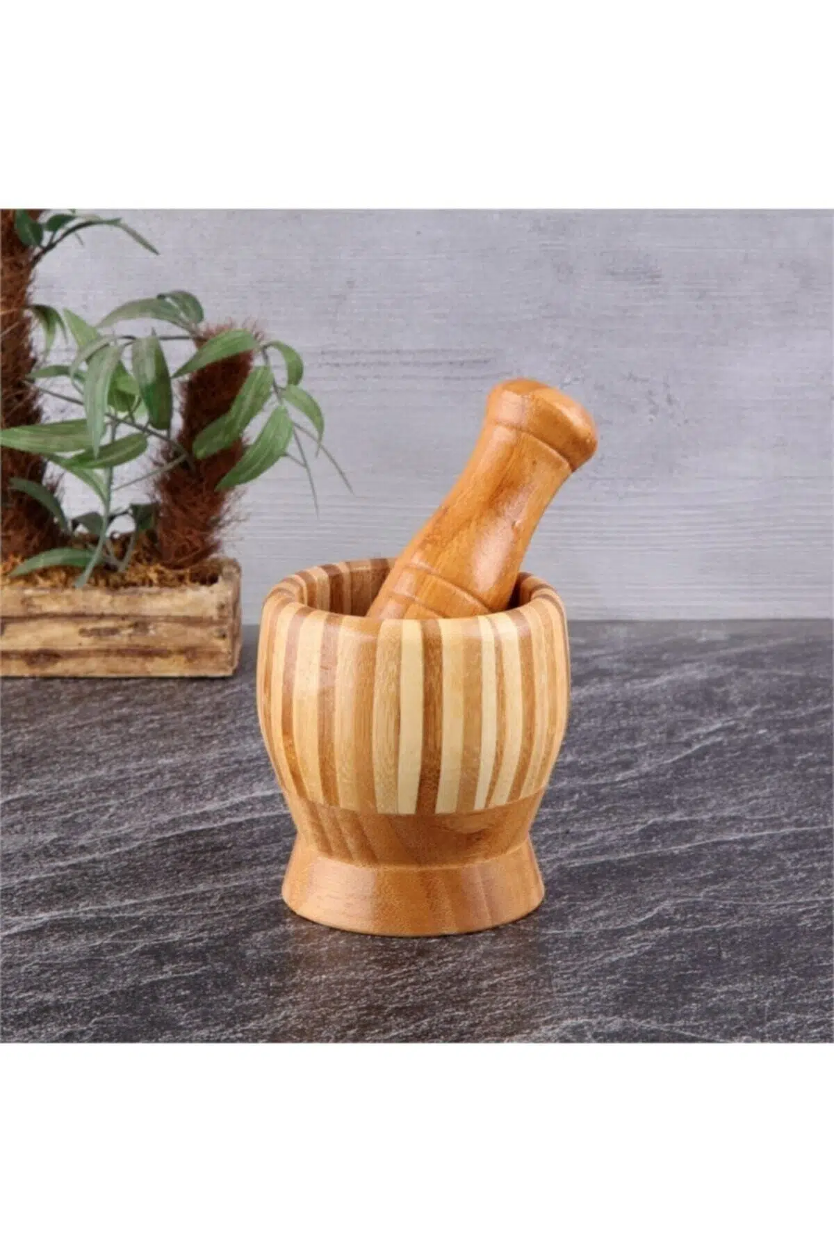 Bambu Büyük Boy Tokmaklı Havan