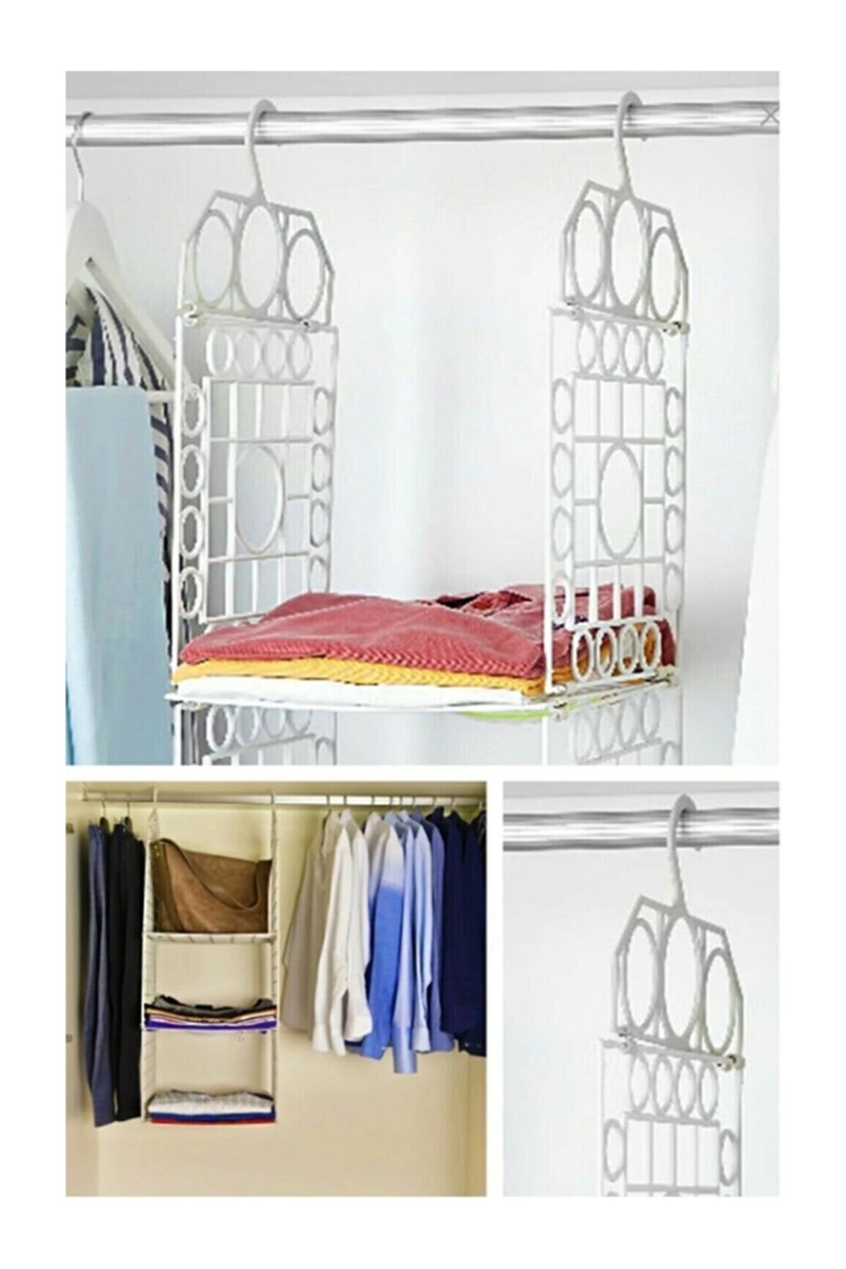 Dolap Içi Düzenleyici Raf Organizer 110x30x30 Cm