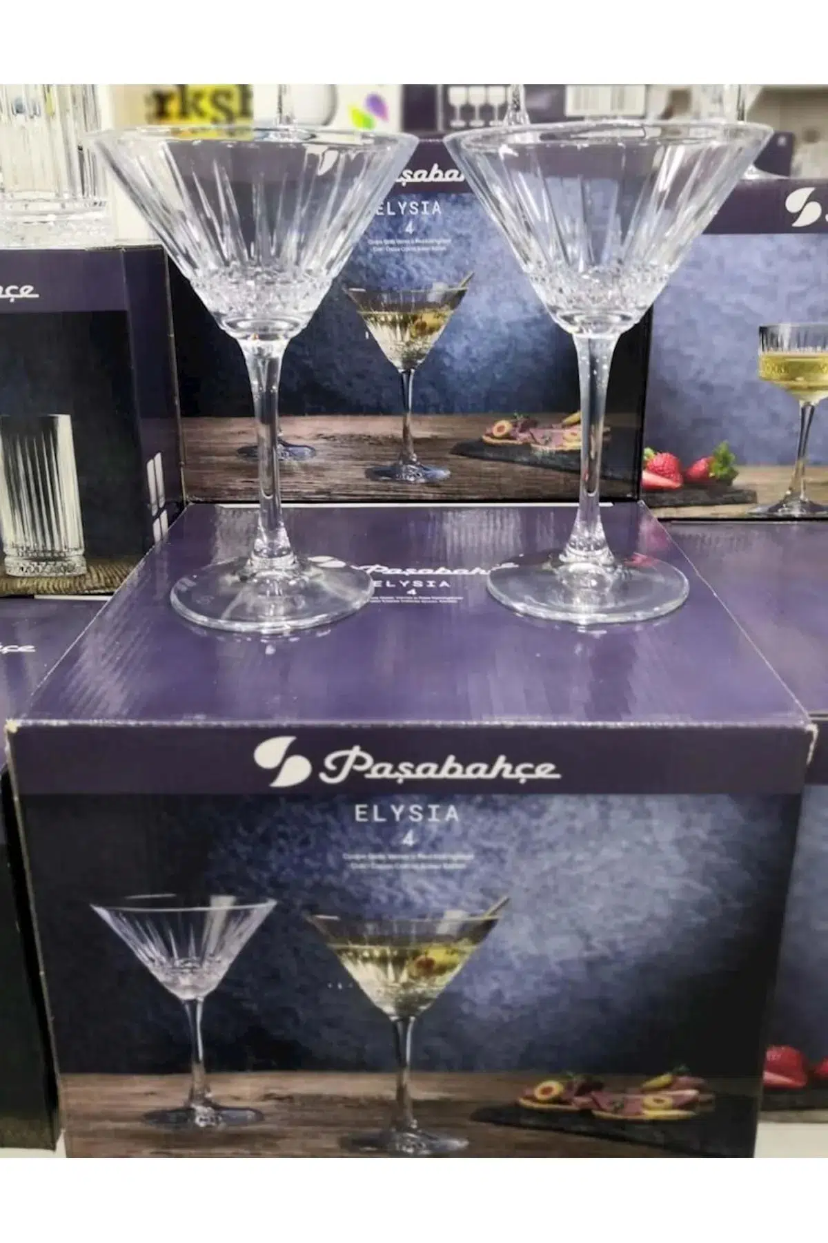 Elysia Kadeh Bardağı Margarita Martini Bardak 220 Cc 4'lü Orjin. Kutulu