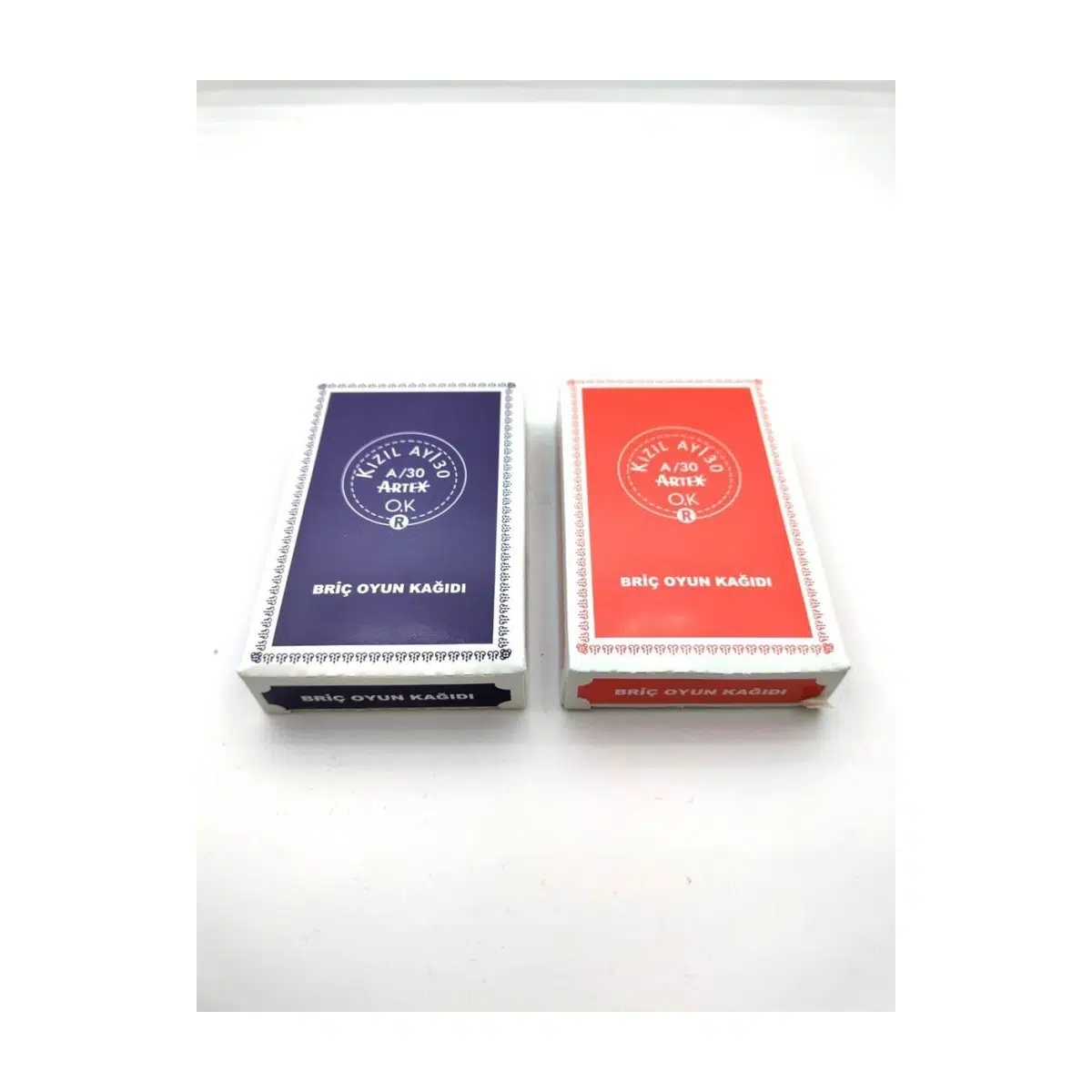 Iskambil Oyun Kağıdı 2'li Set Kırmızı ve Mavi Renkli Bric Oyun Kağıdı Takımı