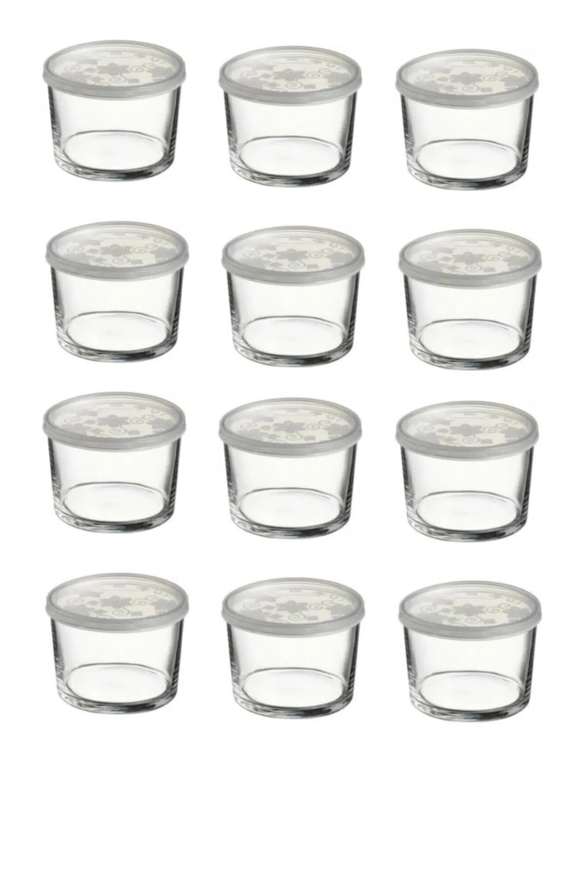 Kapaklı Cam Saklama Kabı 12 Li Kahvaltılık 220cc Fma07064