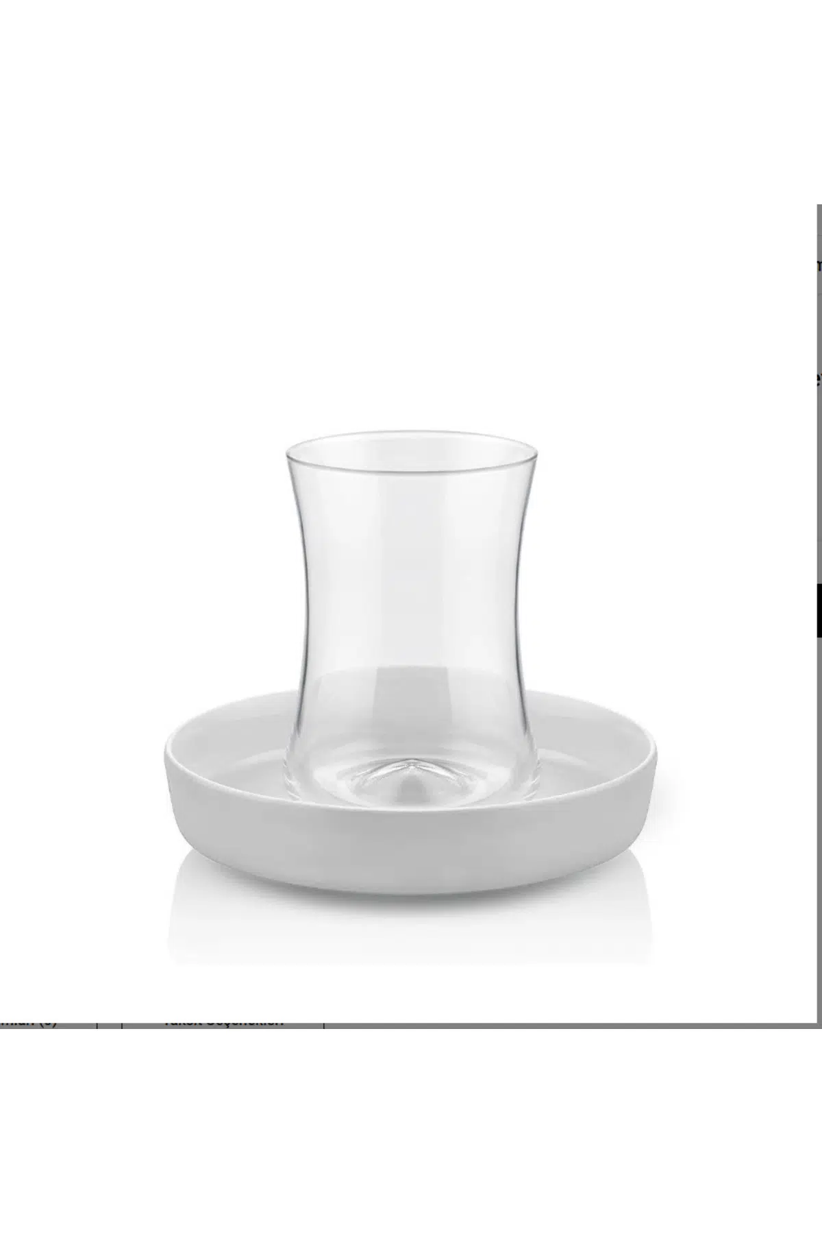 Koleksiyon Istanbul Tiryaki Beyaz Çay Bardağı Seti 6 Lı