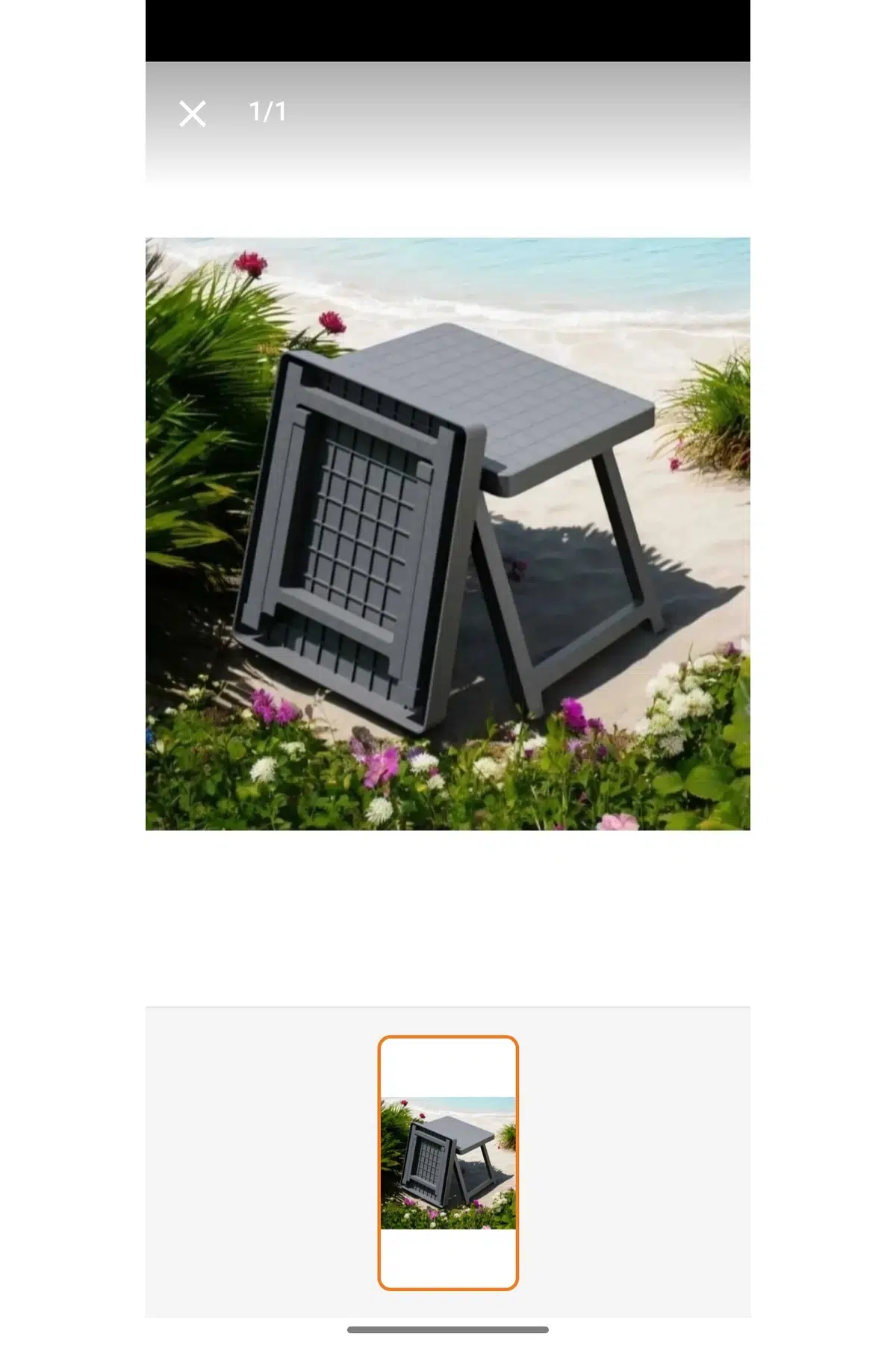 Plastik Portatif Plastik Katlanabilir Kamp Piknik Sehpası Kahverengi