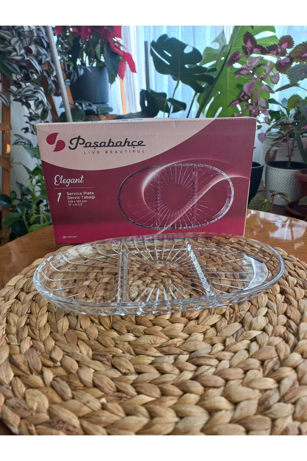 SERVİS TABAĞI PAŞABAHÇE ELEGANT OVAL BÖLMELİ SERVİS TABAĞI